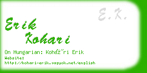 erik kohari business card